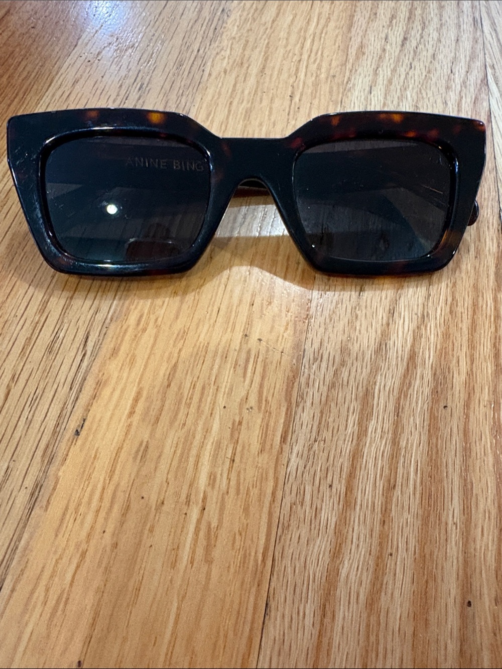 Anine Bing Tortoise Sunglasses with Dark Lenses